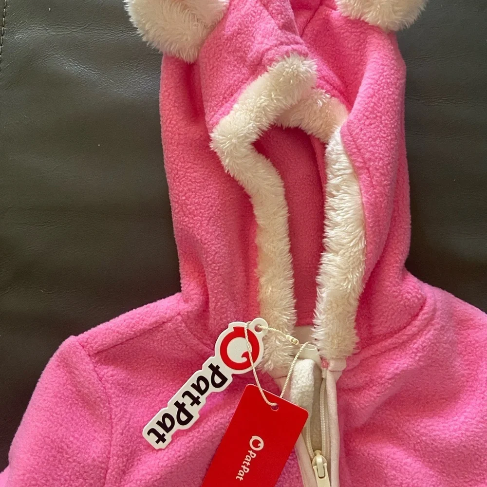 PayPal Pink Bear Hooded Kids One Piece